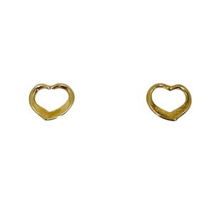 Gold Vermeil Sterling silver heart stud earrings - GM716